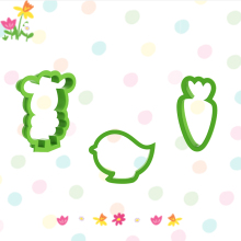 6 Pcs Plastic Easter Themed Fondant Biscuit Cookie Cutter Set for Decorating