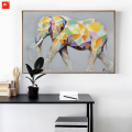 Färgrik tecknad Canvastryck Målning Elephant