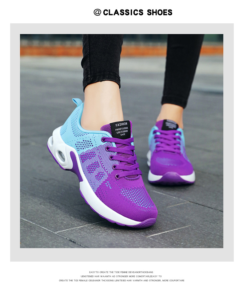 36-41 Breathable Casual Women's Sneakers Walking Sports Cushion Shoes for Women Anti-slip Sport Running Sneakers