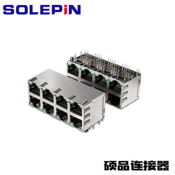 Dual layer with Contact Spring RJ45 Connector
