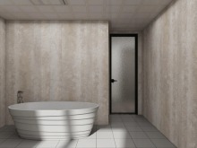 Durable SPC Wall Panel Modern Bathroom Design