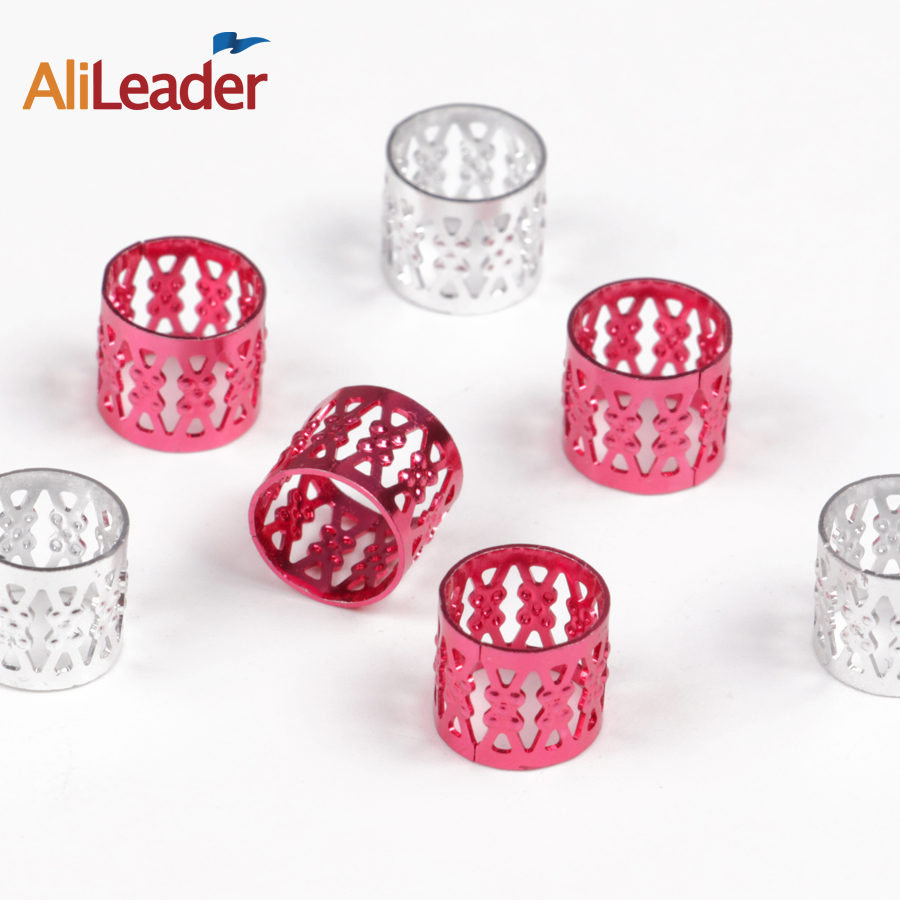 AliLeader Colorful Dreadlock Beads Wholesale Hair Rings For Crochet Braiding Hair Extensions