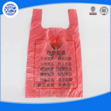 Grocery plastic packaging with handle