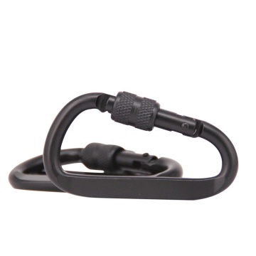 Custom Engraved Black Aluminum Alloy METAL 7D Locking Carabiner Hooks