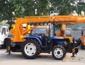 Herramientas de erección de la torre de grúa del tractor con barril de tierra