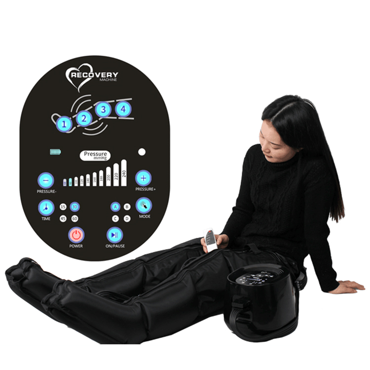 High Quality sports recovery lymphatic drainage air pressure leg massager therapy boots with battery