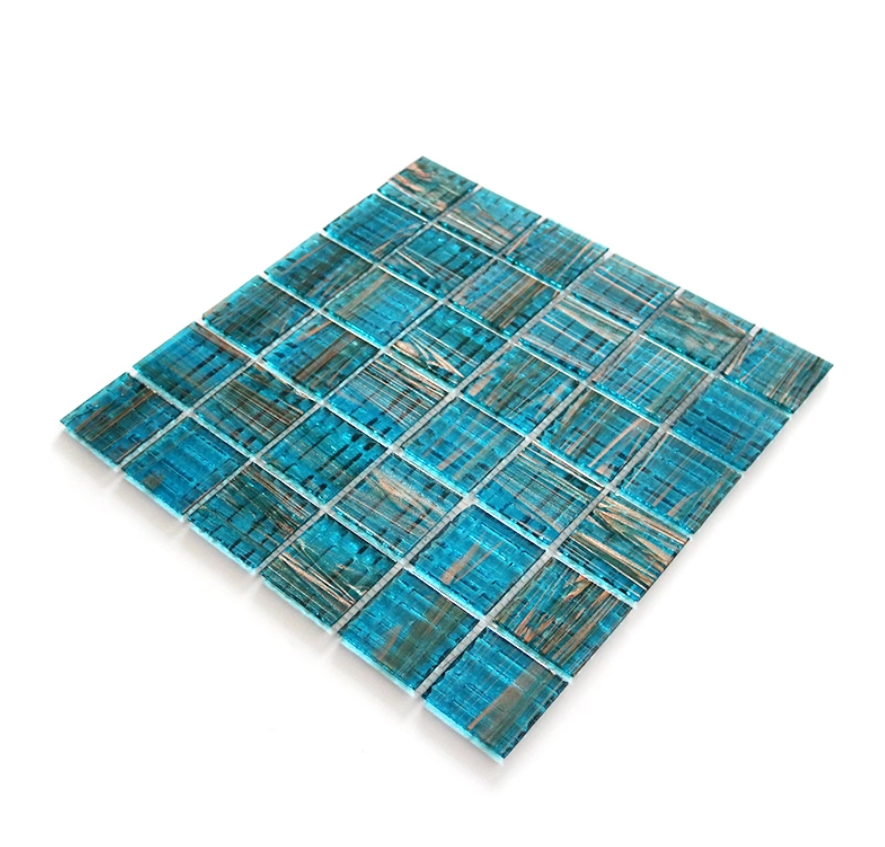 Glass mosaic tiles for swimming pool