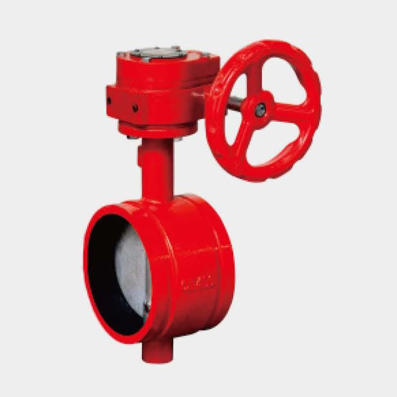 Handle Worm Gear Grooved Butterfly Valve