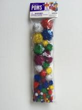 glitter pom pom set