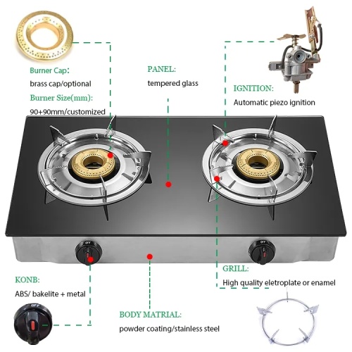 Pièces de rechange et brûleurs de poêle à gaz personnalisé en gros