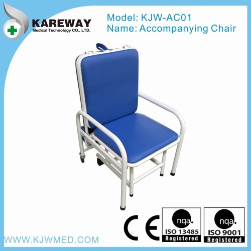 Comfortable PU cushion hospital accompany folding chair