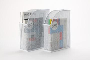 Metal Mesh Office Desk Organizer Magazine Holder Set