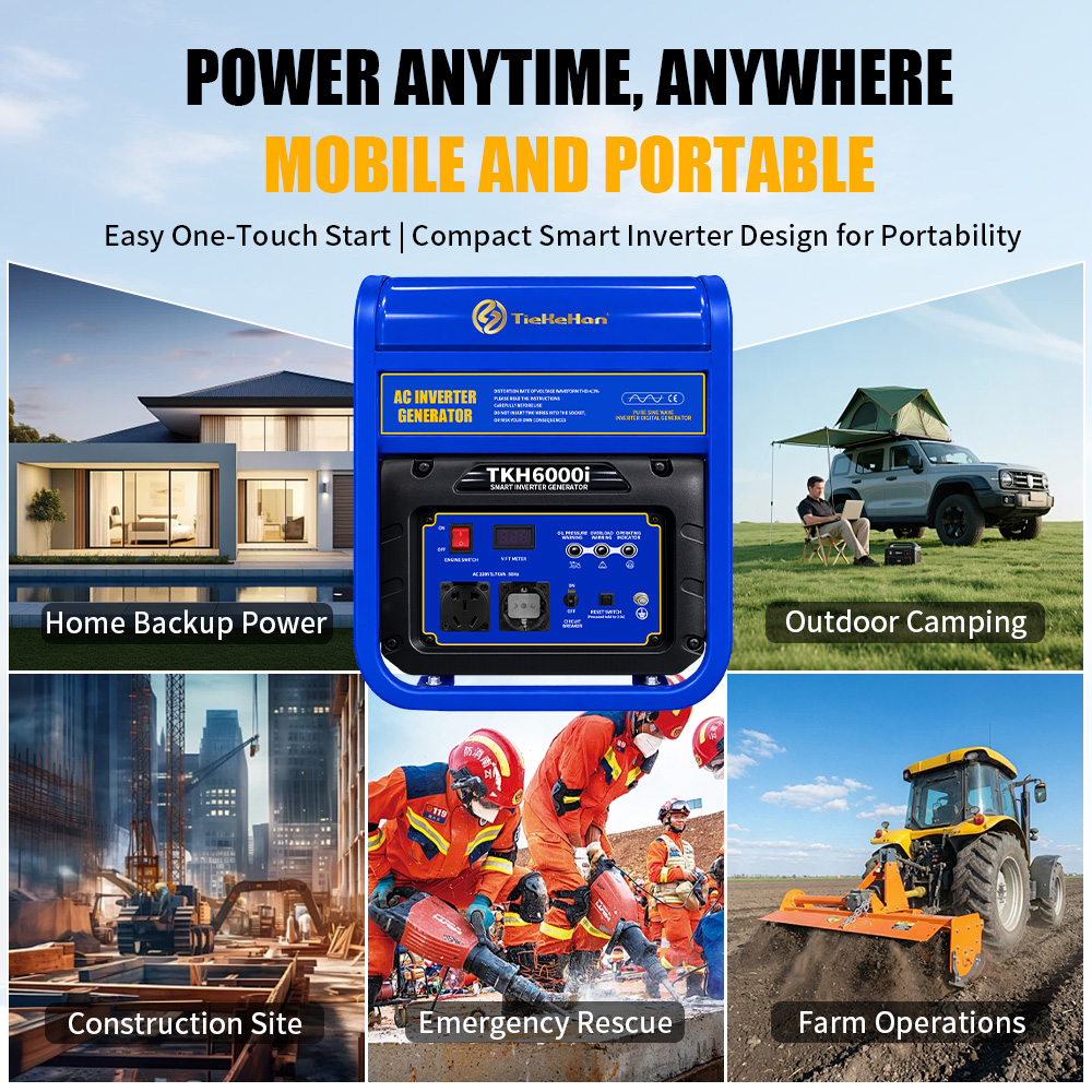 TKH-6000i Blue Gasoline Generator(10)