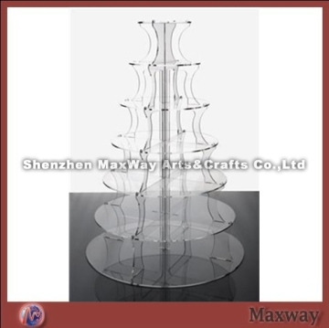 Round Clear Table Acrylic Cupcake Stand Holder