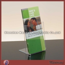 Slant heat bending acrylic transparent leaflet holder