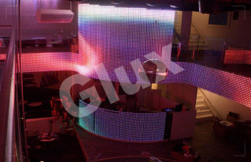 P10 Dvi / Hdmi Curtain Led Screen , Semless Splicing Full Color Led Module