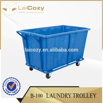 plastic laundry cart with wheels hotel laundry cart