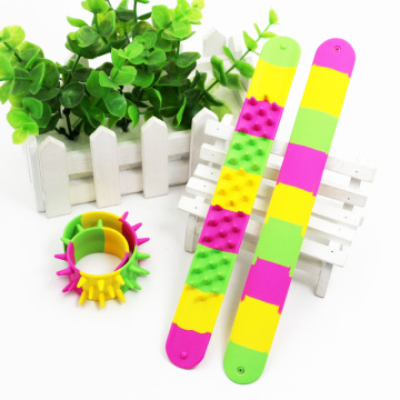 Partihandel spiky slap armband spiky silikon slapband