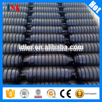 Rubber cushion impact roller for belt conveyor