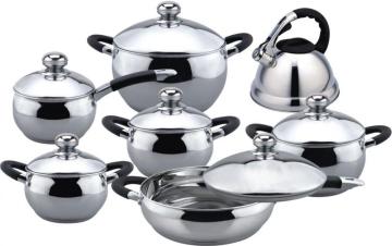 Economic apple shape 12pcs cookware set