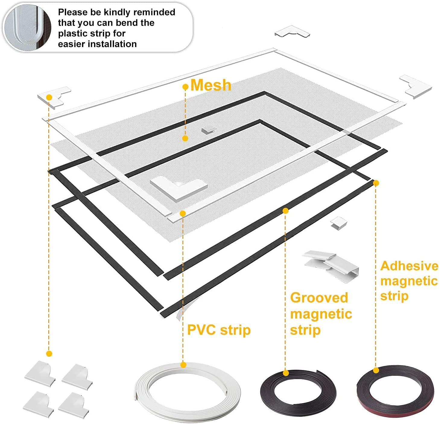 DIY Magnetic  Insect Fly Screen For Window  Curtain Screen