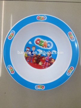 Round plastic children bowl