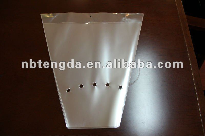 cpp Micro punched plastic Flower Sleeve bag
