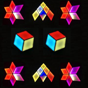 Colorful LED Rhombus Light Digital Diamond Panel