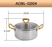 Commercial three-layer steel soup pot