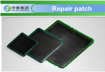 Tire repair patch, conveyor belt repair patch