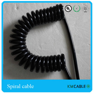 TPE insulated,PUR coating electronic 4 core spiral cables