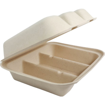 Sustainable 3-Section Fiber Taco Containers