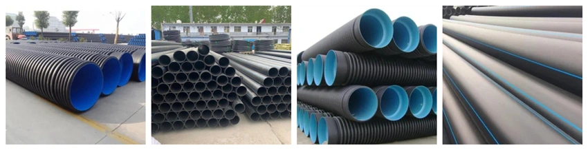 Bonway DN500mm, DN600mm, DN700mm, DN800mm PE100 High Quality HDPE Double Wall Corrugated Pipe for Water Supply