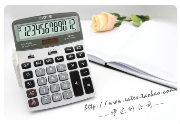 big screen calculator for office use aluminum panel calculator dual power and high quality calculator