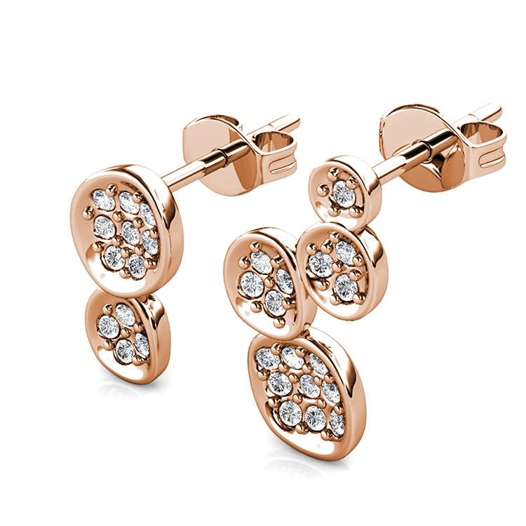 New 2021 Unique Asymmetrical Colette Quirky Stud Earrings with Premium Austria Crystal