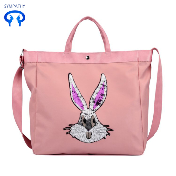 Sequins slanted across the shoulder bag