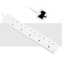 UK Type 5 Gang Socket Outlet Power Strip - British Standard Extension Power Socket
