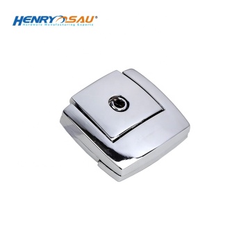 Large Square Chrome Lock with Key for Handbags and Briefcases