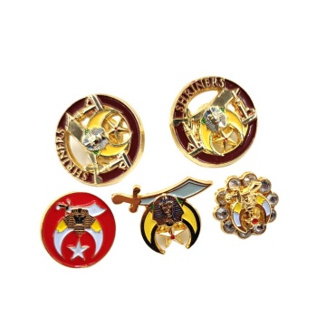 Factory Supply: Diverse Collection of Shriner Masonic & Freemason Pins and Lapel Pins