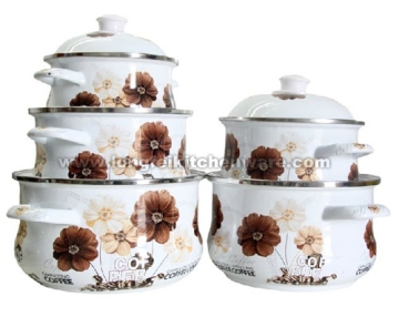 5PCS Enamel Cookware Set