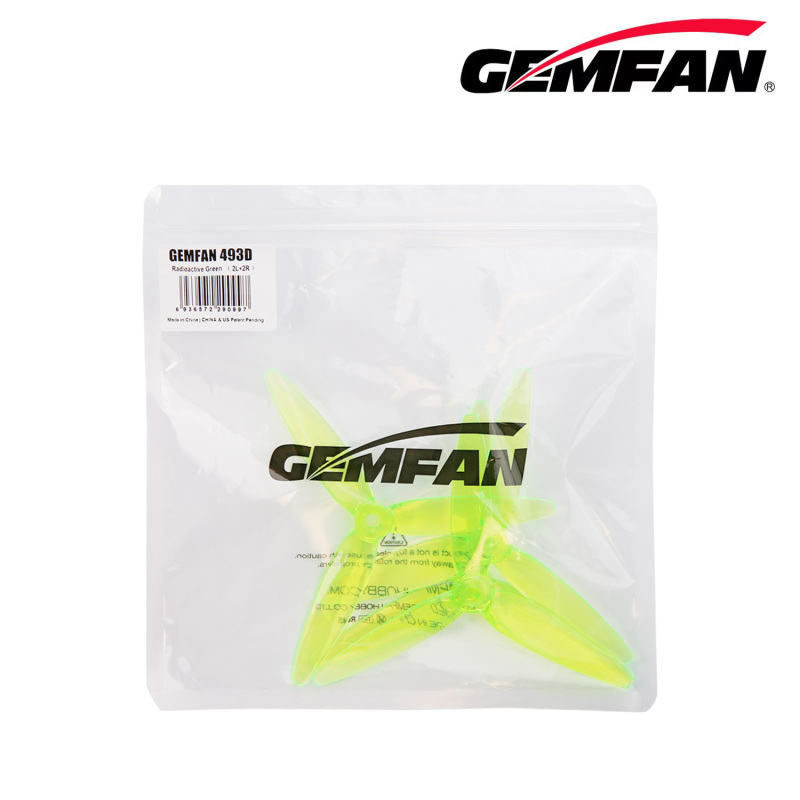 GEMFAN 5 Inch FPV Props 3D 493D PC 3 Blade for 3D Freestyle Flying