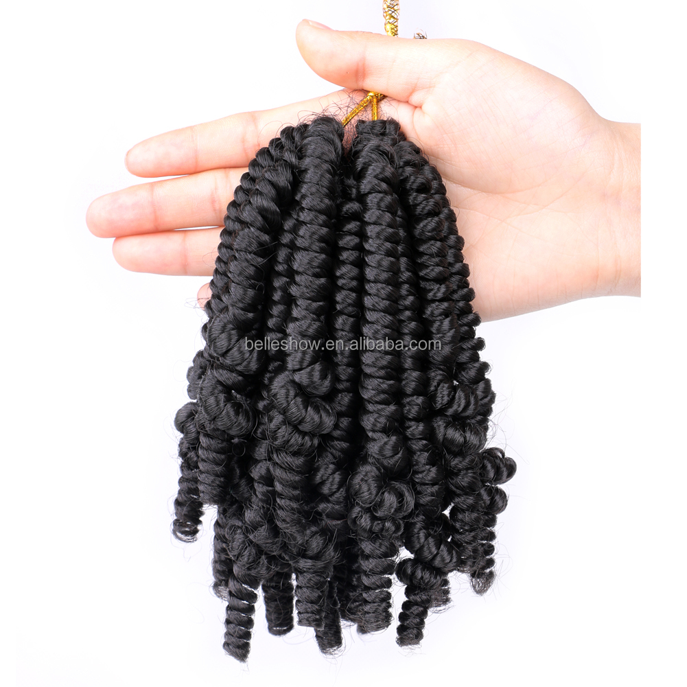 6inch Pre-twisted kinky marley crochet extension ombre braid pre passion spring twist hair kinky spring twist hair