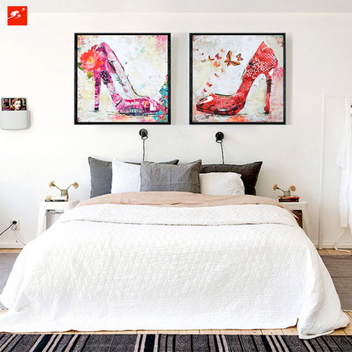 Red Sexy High Heels Oil Painting Modern Canvas Prints