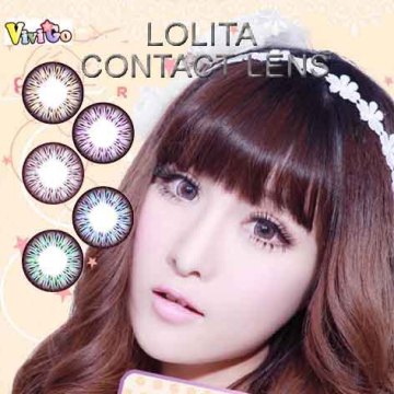 popular 3 tone colorful contact lens soft lens LOLITA