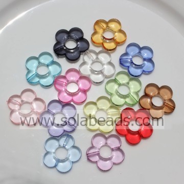 Vente chaude 20MM perles de fleurs colorées de fleurs