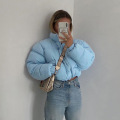 Winter 2021 New Women Puffer Jacket Cropped Custom