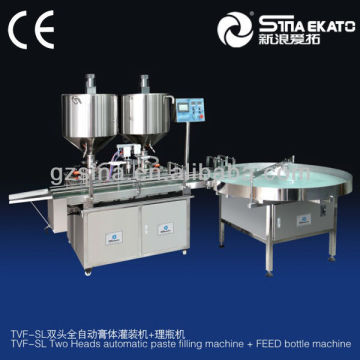 Liquid cosmatic products filler, SUS316 Material, High Effecieny Two Heads Liquid Automatic Filling Machine