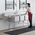 Stainless Steel 3 Compartment Sink With Right Drainboard