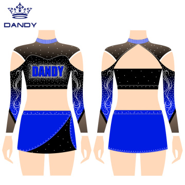 Hot Sale Cheerleading Uniformen mit Strass