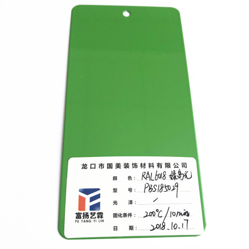 ral 6011 green color standard coat powder paint
